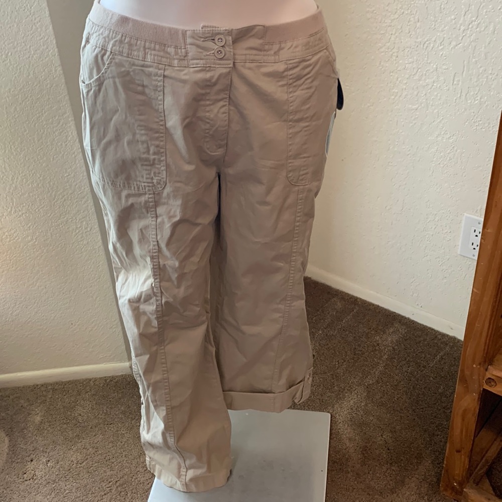 Women’s Plus Size 16 Karen Scott Tan Convertible Pants with Tummy Control